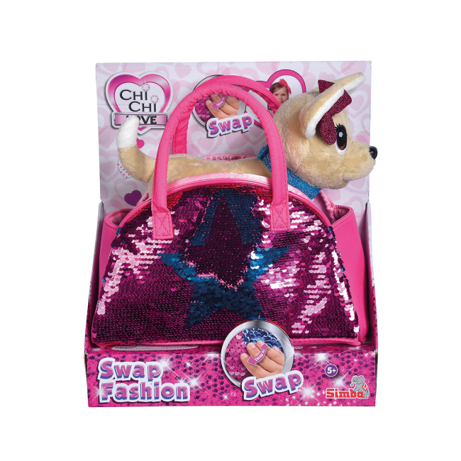 Мягкие животные - Мягкая игрушка Chi Chi Love Чихуахуа Звезда с изменяющей цвет сумкой 20 см (5893401)#5